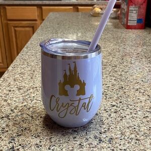Gold and Light Shimmery Lavender Insulated Tumbler